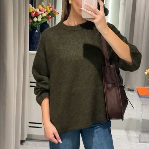 Old Navy Sweaters - Old Navy | Olive Green Women's Crewneck Sweater